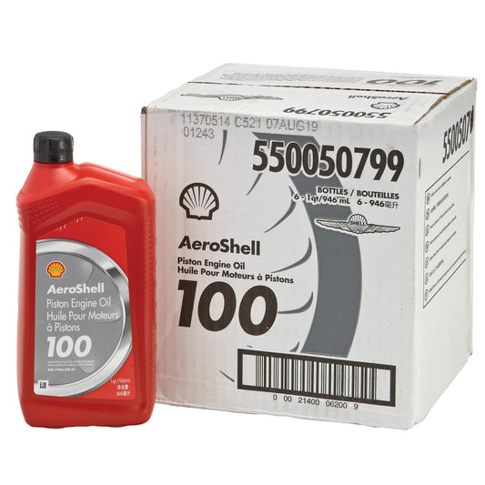 Aeroshell Piston Engine Oil 100 - 6 x 1 Quart Case - AUD 10.96 per Quart