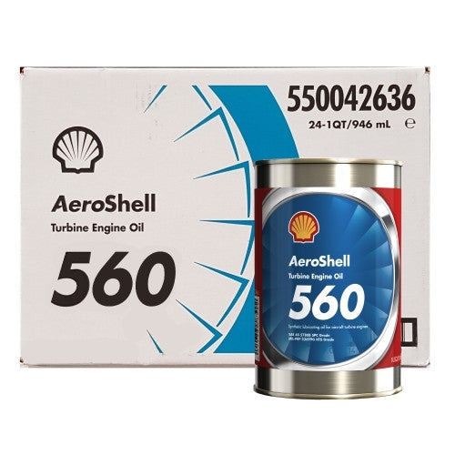 Aeroshell Turbine Engine Oil 560 - 24 x 1 Quart Case - AUD 25.54 per Quart